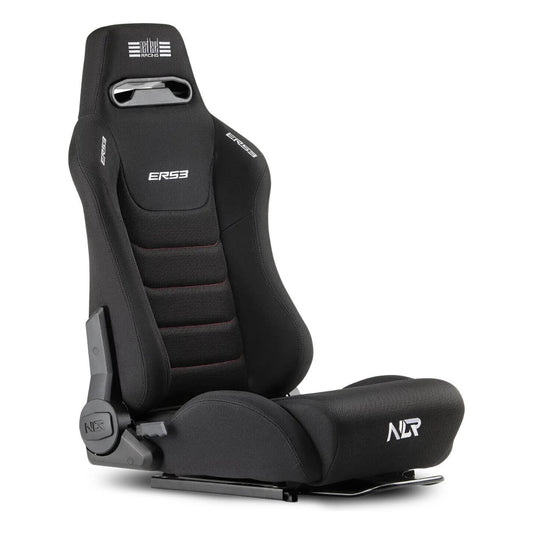 Next Level Racing ERS3 Elite Reclining Seat Fabric & SIMAERO Mesh Edition, Robust Double Seat Recliner Mechanism, Coupled with Durable Materials, Lumbar Support, Black | NLR-E052
