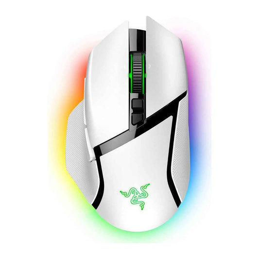 Razer Basilisk V3 Pro Wireless Optical Gaming Mouse – 30,000 DPI Sensor, HyperScroll Tilt Wheel, 750 IPS, 11 Buttons, White | RZ01-04620200-R3G1