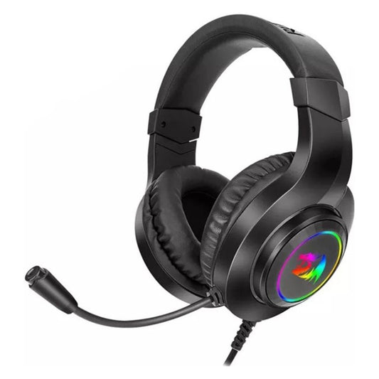Redragon HYLAS H260 RGB Gaming Headphone | 50mm Drivers | Passive Noise Isolation | 3.5mm Audio &amp; Mic | USB-A | 6ft Cable | Black | H260-RGB