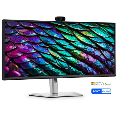 Dell Pro P3426WEB 34" Curved USB-C Hub Conferencing Monitor, WQHD IPS Display, 120Hz Refresh Rate, Built-in 4K HDR Webcam, USB-C Hub with 90W Power Delivery, RJ45 Ethernet | P3426WEB