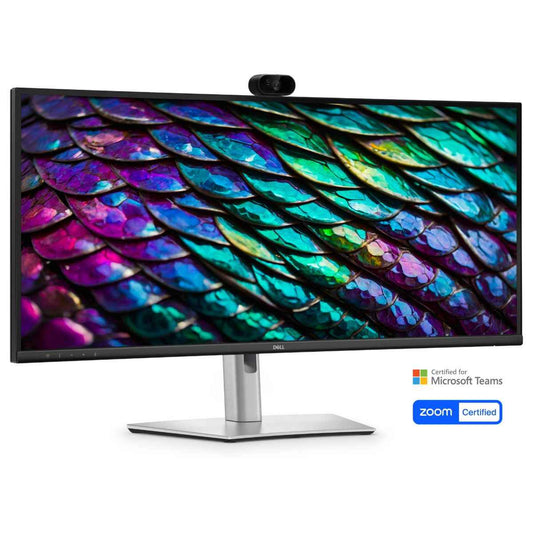 Dell Pro P3426WEB 34" Curved USB-C Hub Conferencing Monitor, WQHD IPS Display, 120Hz Refresh Rate, Built-in 4K HDR Webcam, USB-C Hub with 90W Power Delivery, RJ45 Ethernet | P3426WEB