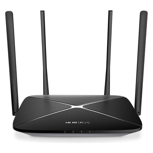 MERCUSYS AC12G AC1200 Dual-Band Gigabit Wi-Fi 5 Router | 1200 Mbps | 4× 5 dBi Antennas | 1× Gigabit WAN | 3× Gigabit LAN | IPTV | Guest Network
