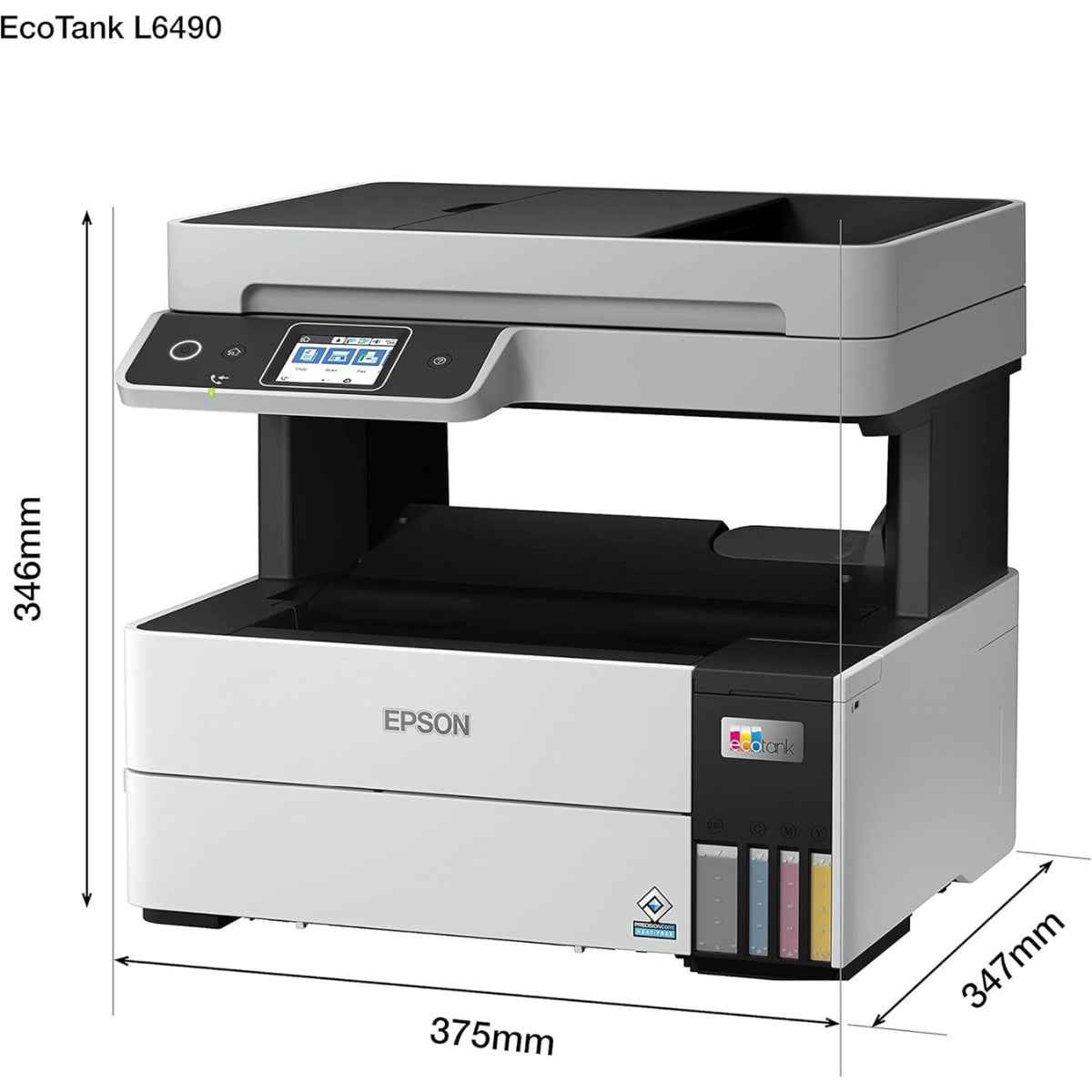 Epson Ecotank L6490 Print/Scan/Copy/Fax Wi-Fi Business Printer — A4 Multifunction Ink-Tank (Print • Scan • Copy • Fax), WiFi + Duplex