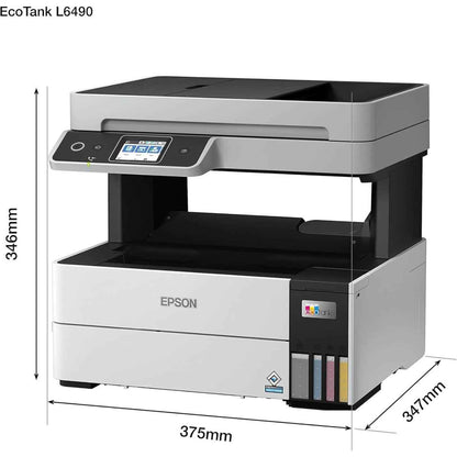 Epson Ecotank L6490 Print/Scan/Copy/Fax Wi-Fi Business Printer — A4 Multifunction Ink-Tank (Print • Scan • Copy • Fax), WiFi + Duplex
