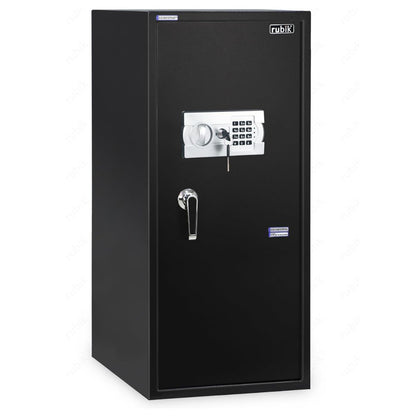 Rubik Safe Box Large with Digital Keypad and Key Lock, Security Locker for Money Files Folder Documents Jewelry Office Home RB90EG (Size, 90x40x50cm) Black