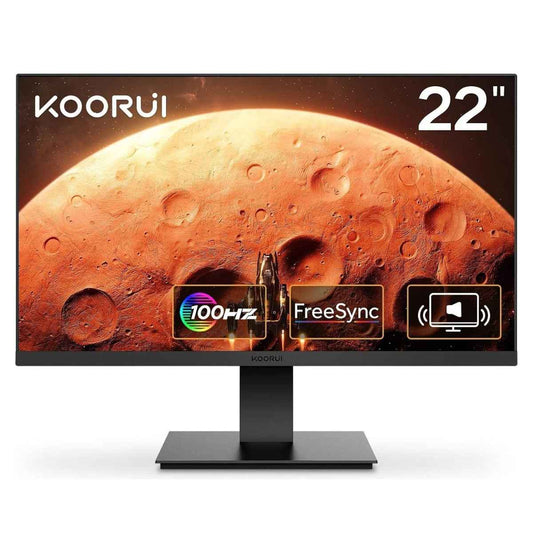 KOORUI S01 Gaming Monitor – 22" VA Display, FHD Resolution, 100Hz Refresh Rate, 4ms (OD) Response Time, FreeSync &amp; G-Sync Compatible