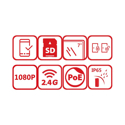 Hikvision DS-KIS604-P(C) IP Video Intercom Kit, Standard PoE, Noise Suppression & Echo Cancellation, WiFi & Ethernet, Config Remotely Via Web, TF Card Storage, 2-Way Audio Communication, Gray