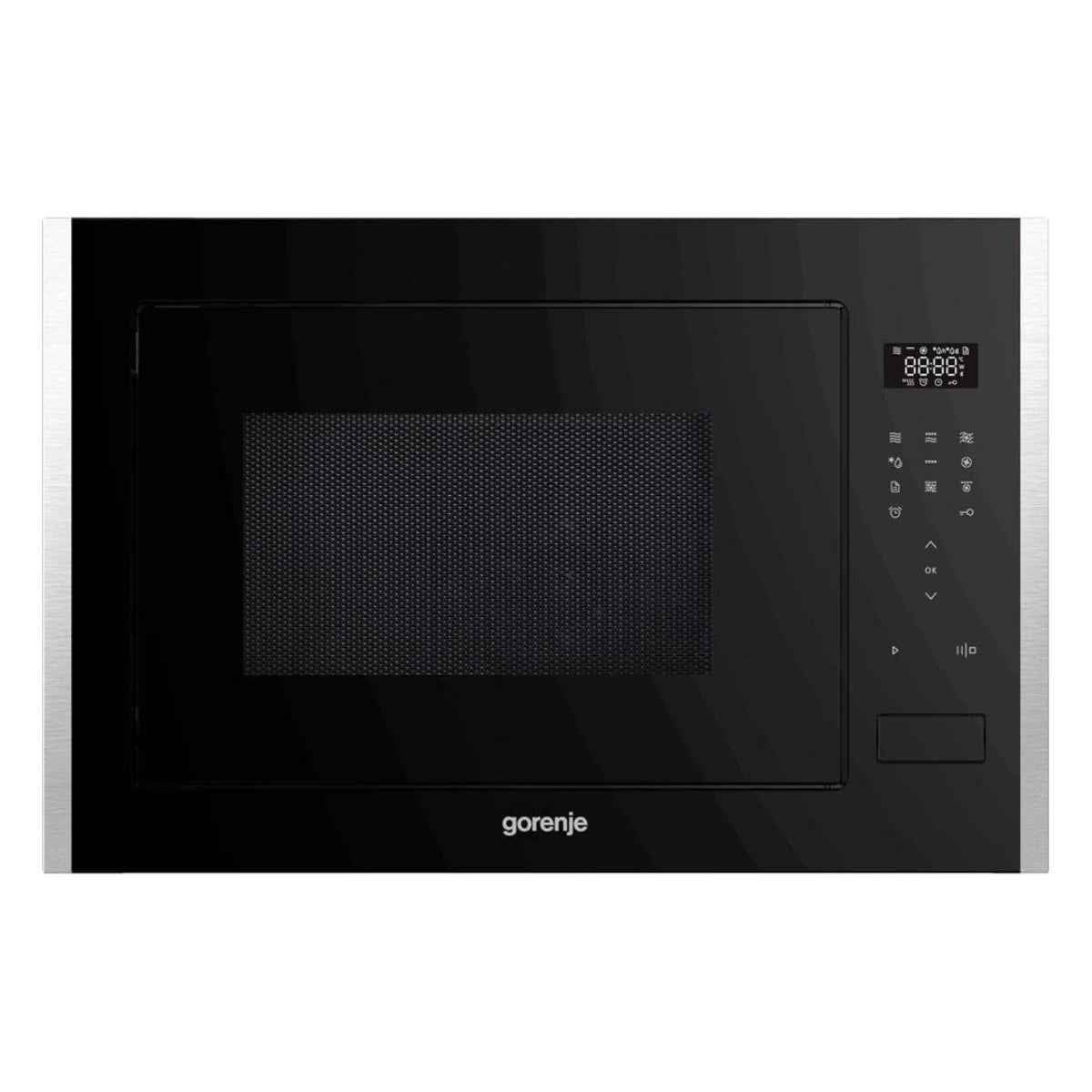 Gorenje BM251S7XG Built-In Microwave with Grill – 60 cm, 25 L Capacity, Stainless Steel/Black Glass