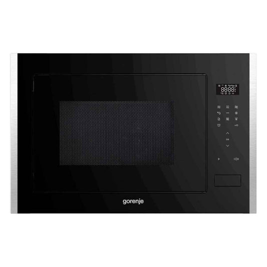 Gorenje BM251S7XG Built-In Microwave with Grill – 60 cm, 25 L Capacity, Stainless Steel/Black Glass