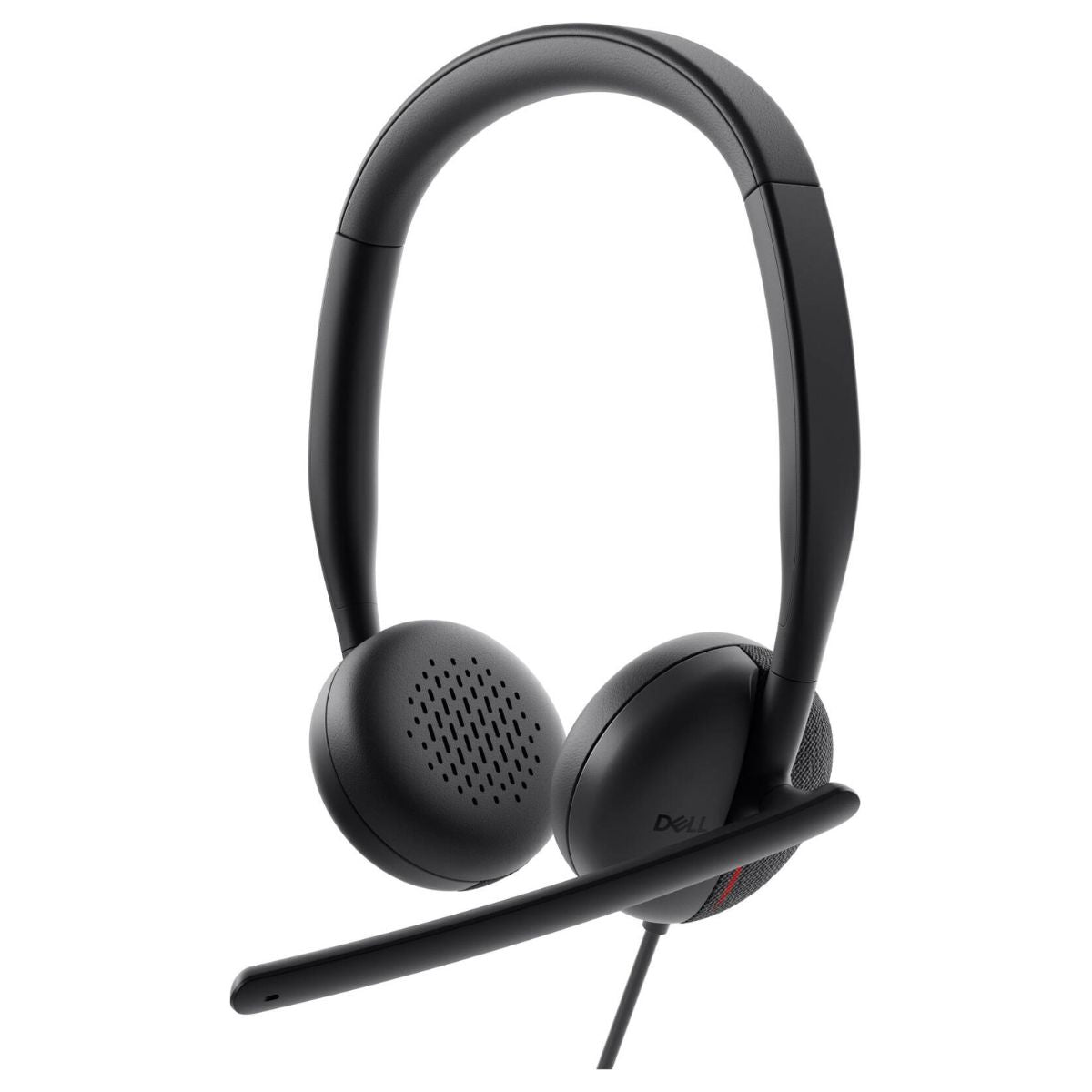 Dell WH3024 Wired On-Ear Headset | 28mm Speakers | Passive Noise Cancellation | AI Beam Forming | USB Type-C | 2m Cable | Black | 520-BBDS