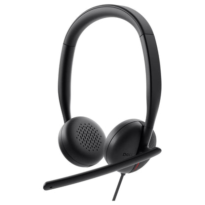 Dell WH3024 Wired On-Ear Headset | 28mm Speakers | Passive Noise Cancellation | AI Beam Forming | USB Type-C | 2m Cable | Black | 520-BBDS