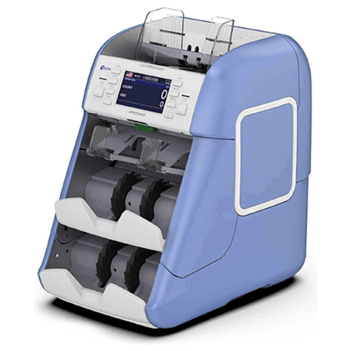 Kisan Newton30 Premium Banknote Sorter – 2+1 Pocket, Multi-Currency, OCR Serial Number Reading, 4.3" Touch Display