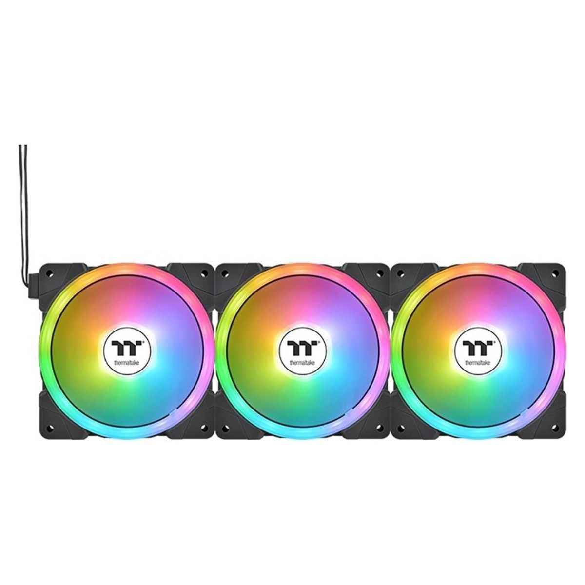 Thermaltake SWAFAN EX12 ARGB Sync PC Cooling TT Premium Edition Fan (Pack of 3), 120mm, 500–2000 RPM, Black | CL-F167-PL12SW-A