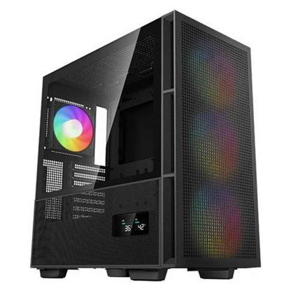 DeepCool CH560 Digital ATX Mid-Tower Computer Case | Real-Time Digital Display | Hybrid Airflow Tempered Glass Panel | ATX Motherboard Support | ABS + SPCC + Tempered Glass Construction | Black | R-CH560-BKAPE4D-G-1