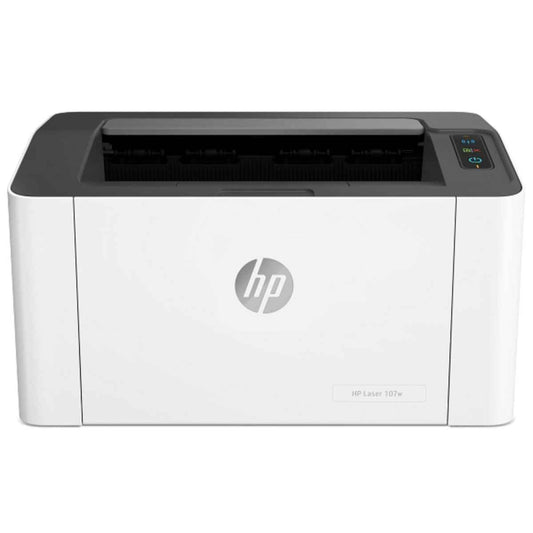 HP Laser M107w Printer, Print Speed up to 21 ppm, Up to 1,200 x 1,200 dpi Resolution, Up to 10000 Pages Duty Cycle, 150 Sheet Input Tray, Hi-Speed USB 2.0 Port, Wi-Fi, White | 4ZB78A