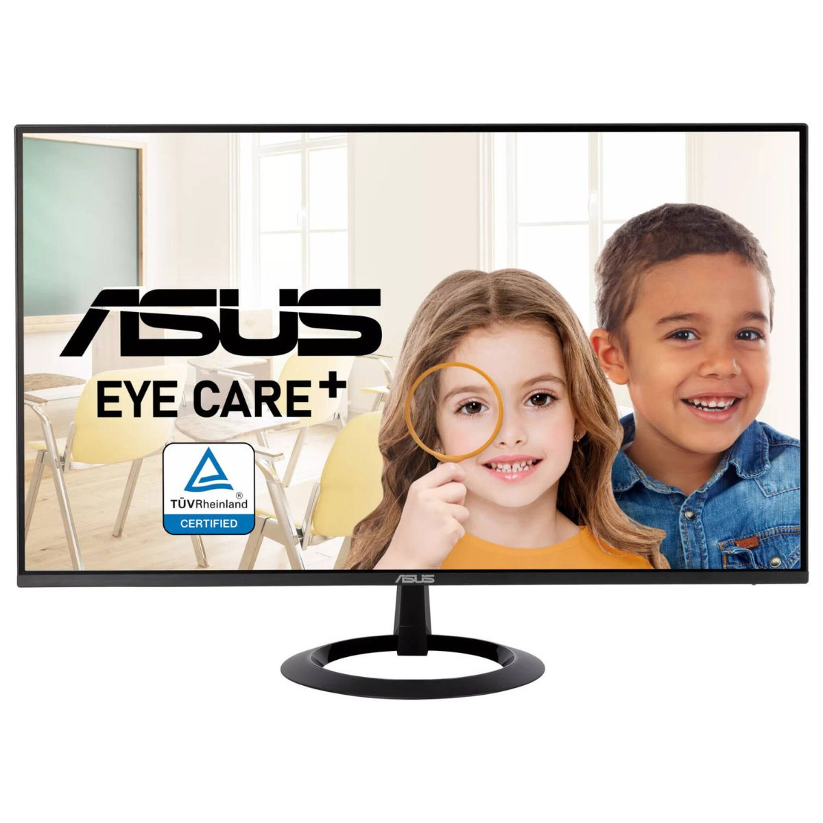 ASUS VZ24EHF Eye Care Gaming Monitor, 24" FHD IPS Display, 100Hz Refresh Rate, 1ms (MPRT) Response Time, 16.7m Color Display, Low Blue Light, Black | VZ24EHF
