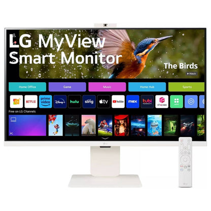 LG MyView 32SR85U-W Smart Monitor, 32" IPS Display, 4K UHD Resolution, 60Hz Refresh Rate, 5ms (GtG) Response Time, HDR10, Flicker Safe Features, 1.07b Color Depth, White | 32SR85U-W