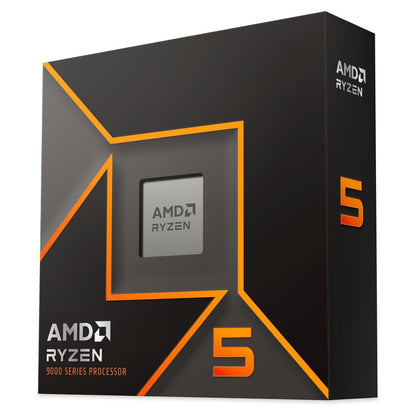 AMD Ryzen 5 9600X AM5 CPU Processor, 6 Cores & 12 Threads, 5.4 GHz Max Boost Clock, 6MB L2 & 32MB L3 Cache, AMD Radeon Graphics, Zen 5, PCIe 5.0 x16 | 100-100001405WOF