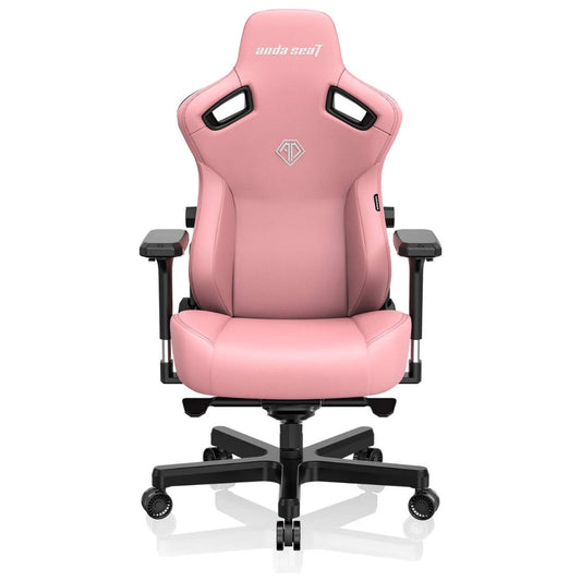 AndaSeat Kaiser 3 Series Premium Gaming Chair, Premium PVC Leather, Large, Heavy-Duty Aluminum Wheel Base, Class-4 Gas Piston, 5MM PU Covered Wheels | Creamy Pink