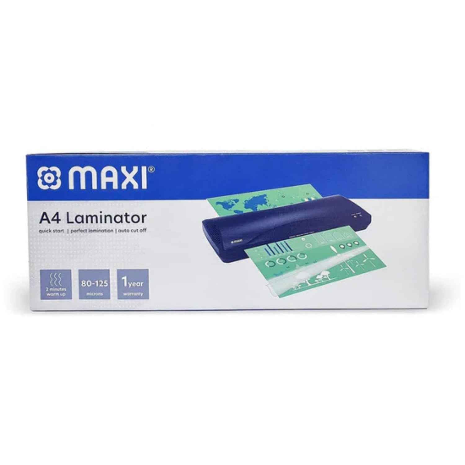 MAXI A4 Lamination Machine Black – Fast Warm-Up, 80–125 Microns, Compact Thermal Laminator, Home &amp; Office Use | MX-LM283
