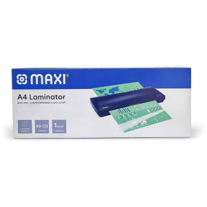 MAXI A4 Lamination Machine Black – Fast Warm-Up, 80–125 Microns, Compact Thermal Laminator, Home &amp; Office Use | MX-LM283