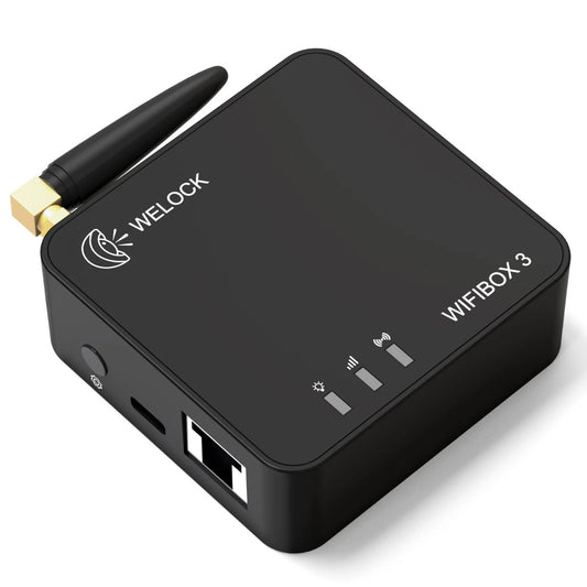 WeLock WiFi Gateway for Smart Locks – Remote Unlock Bridge &amp; Smart Control Hub, App Connectivity, White | WIFIBOX3