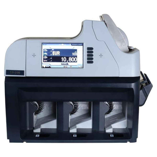 Hitachi ST-350, Money Counting Machine, 10 Currencies Currency, 7" Full color touch screen | ST-350