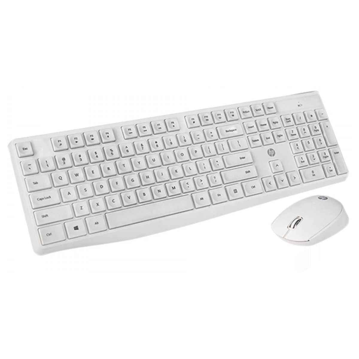 HP CS10 Wireless Keyboard and Mouse Combo | 2.4GHz Wireless | Up to 1600 DPI | English Keyboard | White | 6NY41PA