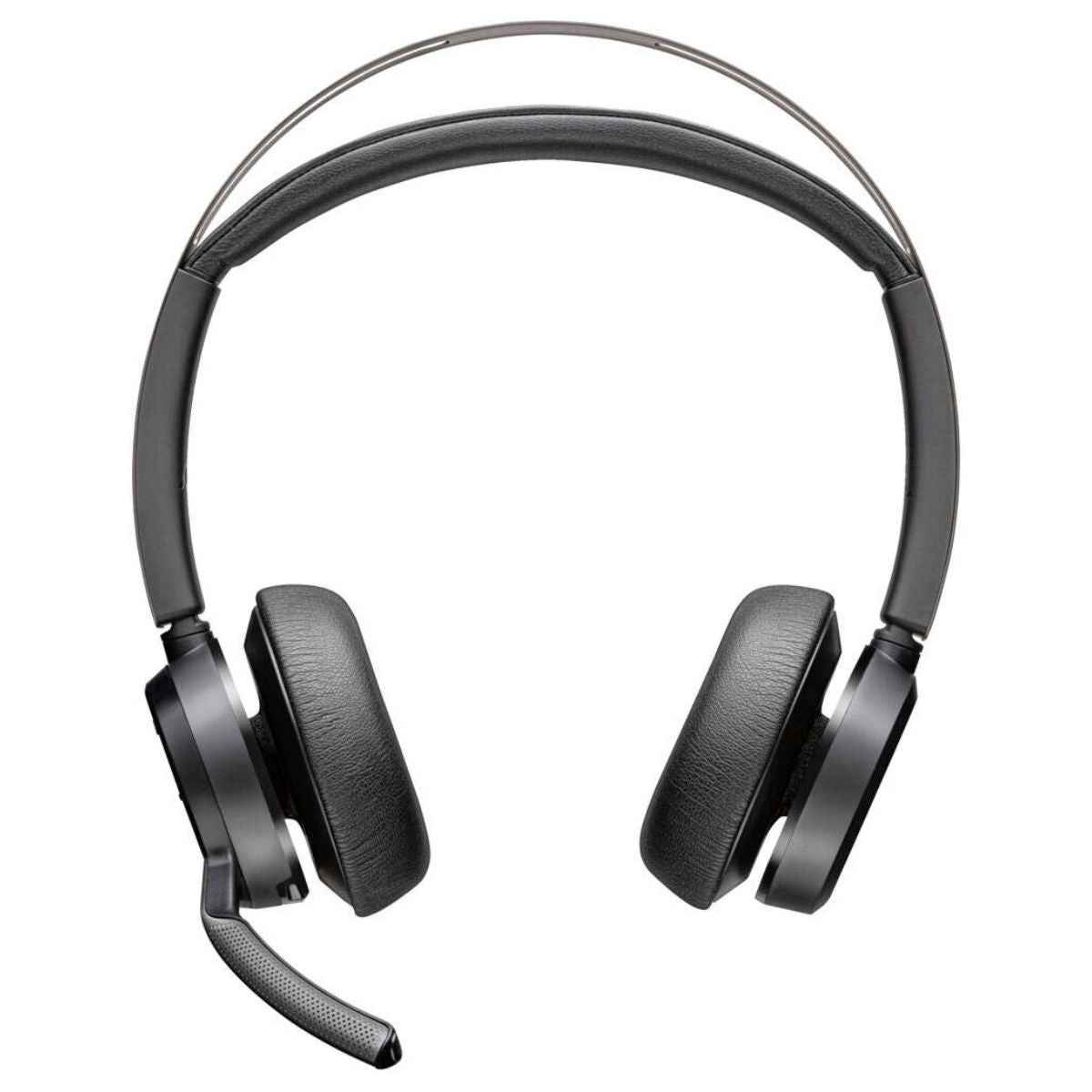 HP Poly Voyager Focus 2 Microsoft Teams Certified USB-C-C Headset with USB-C/A Adapter & Charging Stand, 32 mm Speaker Size, 6 Noise Cancelling Microphone, 1.5m Cable Length, Black | 9T9J6AA