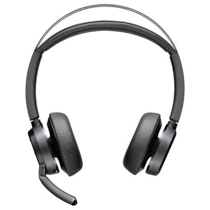HP Poly Voyager Focus 2 Microsoft Teams Certified USB-C-C Headset with USB-C/A Adapter & Charging Stand, 32 mm Speaker Size, 6 Noise Cancelling Microphone, 1.5m Cable Length, Black | 9T9J6AA