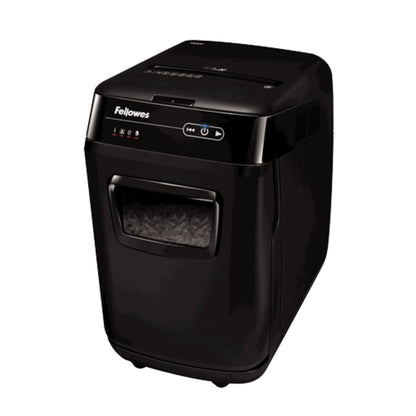 Fellowes AutoMax 200C Cross-Cut Paper Shredder | 200-Sheet Auto Feed | P-4 | 32L Bin | SilentShred | 4653601
