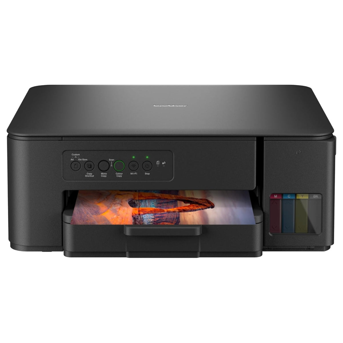 Brother DCP-T430W Ink Tank Printer, Up to 1200 x 6000 DPI Resolution, LED Display, Up to 16/9 IPM (Mono/Colour) A4 Print Speed, 128MB Memory Capacity, WiFi, WiFi-Direct, USB 2.0, Black | DCP-T430W