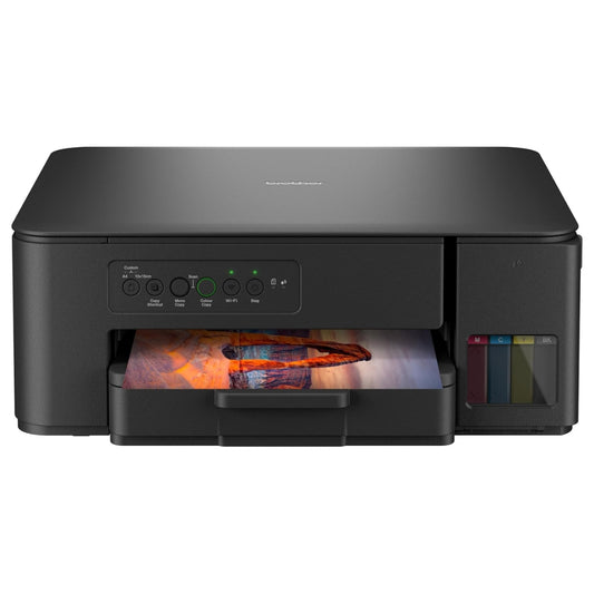 Brother DCP-T430W Ink Tank Printer, Up to 1200 x 6000 DPI Resolution, LED Display, Up to 16/9 IPM (Mono/Colour) A4 Print Speed, 128MB Memory Capacity, WiFi, WiFi-Direct, USB 2.0, Black | DCP-T430W