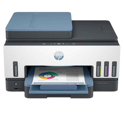 HP Smart Tank 795 All-In-One Printer, Print / Copy / Scan / Fax / ADF, Wireless Functions, Up To 15ppm Print Speed, 1200 DPI, 250 Sheets Input Capacity, Bluetooth & Wi-Fi Connectivity, Blue | 28B96A