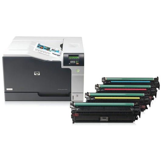 HP CP5225n Color LaserJet A3 Professional Printer, Up to 20ppm Black & Color, Up to 600 x 600 DPI Resolution, 2-Line, 16-Character Backlit Display, 250-Sheet Face-Down Output Bin, White | CE711A