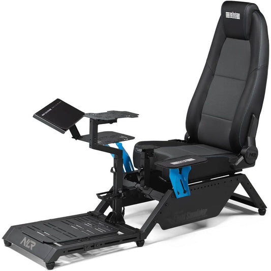 Next Level Racing Flight Simulator Microsoft Flight Simulator Edition Seat | Premium PU Leather | Integrated Adjustable Lumbar Support | Ergonomic Design | Up to 150kg User Capacity | Black | NLR-S044B