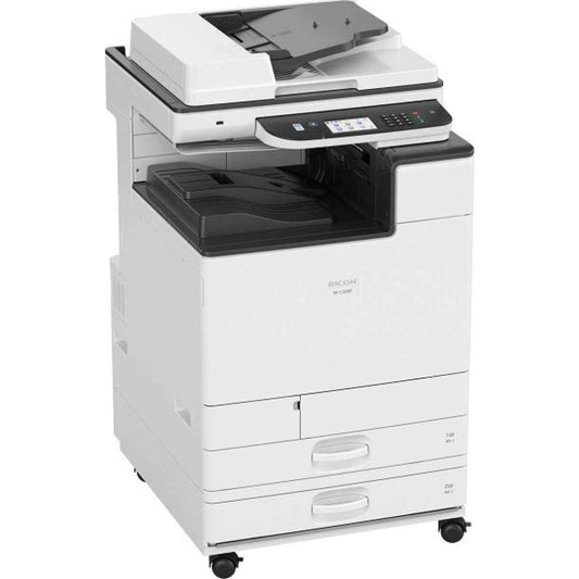 RICOH M C2000 A3 Colour Multifunction Printer – Double Tray, Toner Set & Cabinet Included