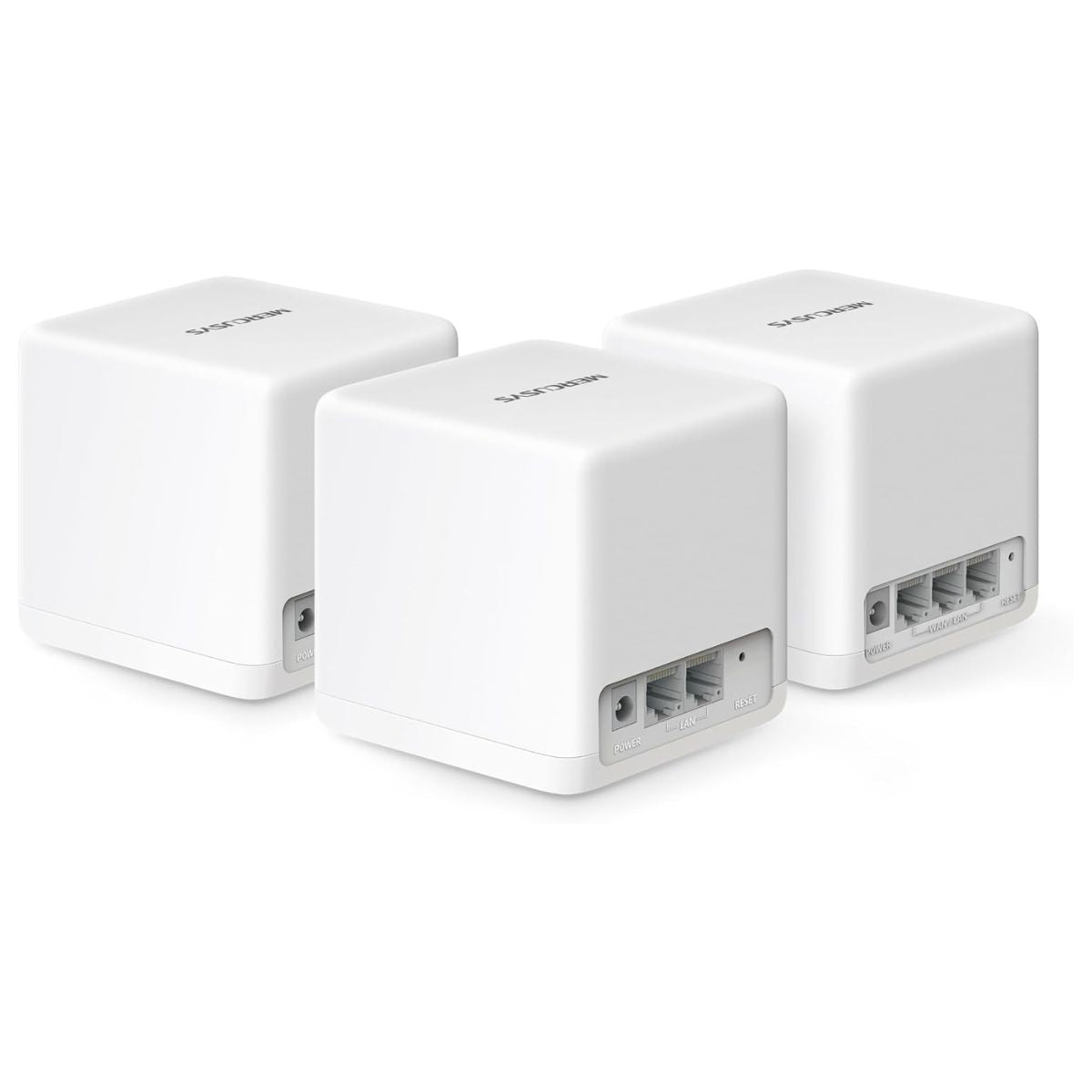 MERCUSYS Halo H60X AX1500 Mesh WiFi 6 System | 3-Pack | Dual-Band WiFi 6 Router | Up to 1500 Mbps | 6,000 ft² Coverage | Gigabit Ethernet Ports | Seamless Roaming