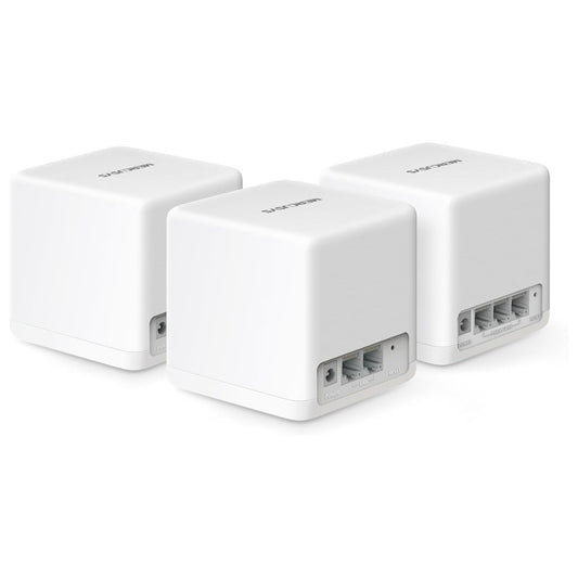 MERCUSYS Halo H60X AX1500 Mesh WiFi 6 System | 3-Pack | Dual-Band WiFi 6 Router | Up to 1500 Mbps | 6,000 ft² Coverage | Gigabit Ethernet Ports | Seamless Roaming