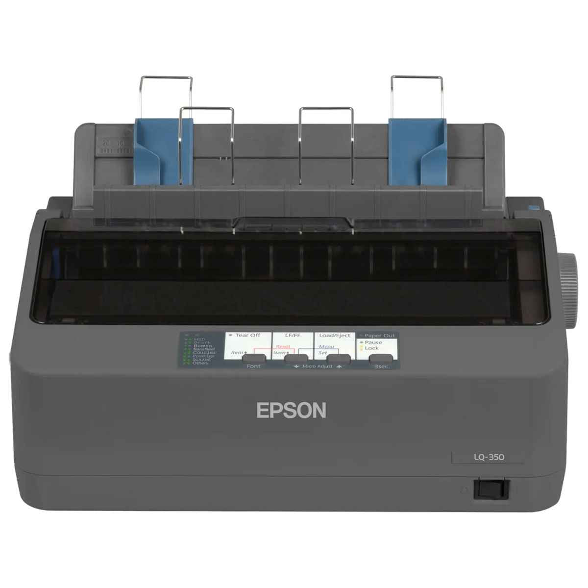 Epson LQ-350 Impact Dot Matric Printer, 360 x 180 DPI Resolution, 24-Pin, 80-Column, 10 CPI - 347 Chars/s, 10,000 Operating Hours MTBF, Gray | C11CC25002
