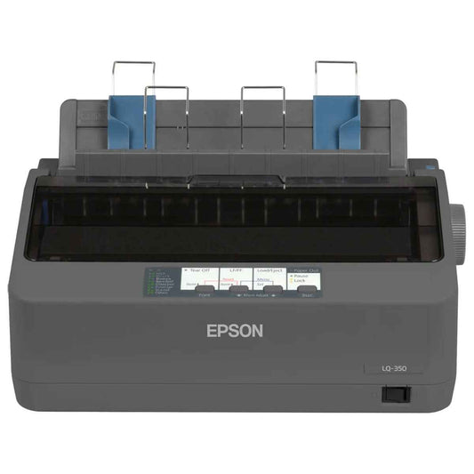 Epson LQ-350 Impact Dot Matric Printer, 360 x 180 DPI Resolution, 24-Pin, 80-Column, 10 CPI - 347 Chars/s, 10,000 Operating Hours MTBF, Gray | C11CC25002