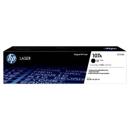 HP 107A Black Original Laser Toner Cartridge – Reliable Sharp Printing, Genuine HP Performance, Black | W1107A