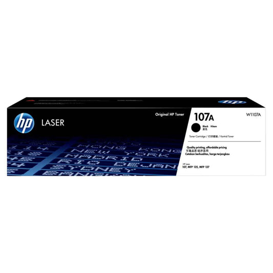 HP 107A Black Original Laser Toner Cartridge – Reliable Sharp Printing, Genuine HP Performance, Black | W1107A