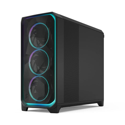 Fractal Design Meshify 3 XL Full Tower Computer Case, 3x Momentum 14 Fans, Up to 420mm Radiator & 10x Fan Support, Cable Organizers, Tempered Glass Panel, Black TG Light Tint | FD-C-MES3X-04