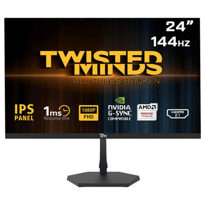 Twisted Minds Eco Series 24″ Gaming Monitor – FHD ELED IPS, 144Hz, 1ms, Adaptive Sync, Built-In Speakers | TM24FHD144IPS