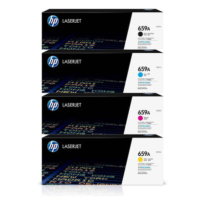 HP 659A Original LaserJet Toner Cartridges | Black, Cyan, Magenta & Yellow | Genuine HP Toner for Enterprise Color Printing
