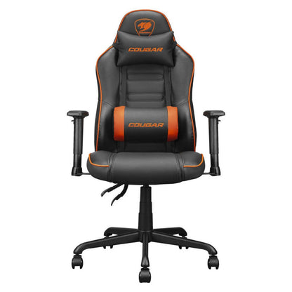 Cougar Fusion S Ergonomic Gaming Chair, PVC Faux Leather, Metal 5-Star Base, , Built-in 3D Curved Lumbar Support, Adjustable Armrest, Class 4 Gas Lift Cylinder, 120 kg