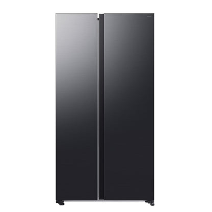Samsung  RS90F Basic 655 Liters Bespoke AI Side-by-Side Refrigerator RS70F65Q1FAE Black Doi Color with AI Energy Mode, Water Dispenser, Inox, Digital Inverter,