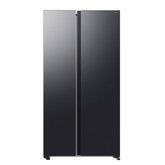 Samsung  RS90F Basic 655 Liters Bespoke AI Side-by-Side Refrigerator RS70F65Q1FAE Black Doi Color with AI Energy Mode, Water Dispenser, Inox, Digital Inverter,