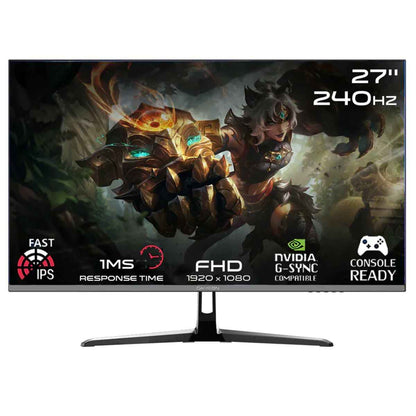 GAMEON GOESP27240IPS Esports Series 27" FHD, 240Hz, MPRT 0.5ms, HDMI 2.1, Fast IPS Gaming Monitor (Supports PS5) - Black